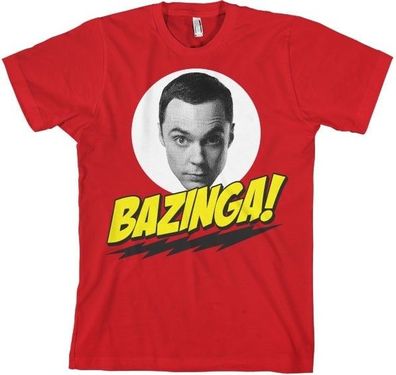 The Big Bang Theory Bazinga Sheldons Head T-Shirt Red