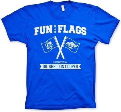 The Big Bang Theory Fun With Flags T-Shirt Blue