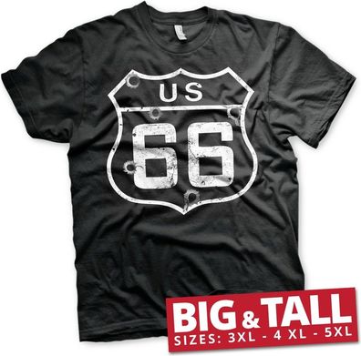 Route 66 Bullets Big & Tall T-Shirt Black