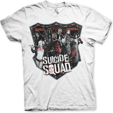 Suicide Squad Deniable & Expendable T-Shirt White