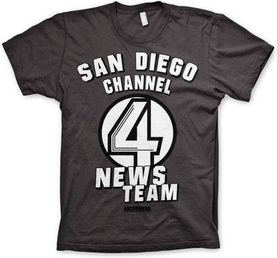 Anchorman San Diego Channel 4 T-Shirt Dark-Grey