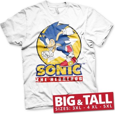 Fast Sonic The Hedgehog Big & Tall T-Shirt White