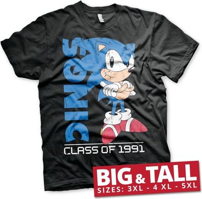 Sonic The Hedgehog Class Of 1991 Big & Tall T-Shirt Black