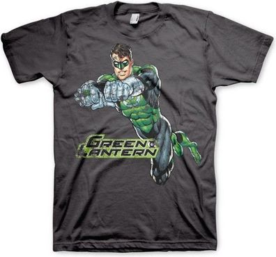 Green Lantern Distressed T-Shirt Dark-Grey