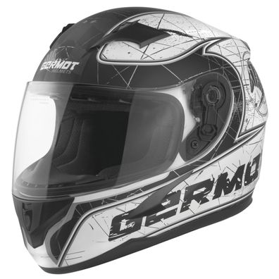 Germot Motorrad Helm GM 420 Junior matt White/ Black