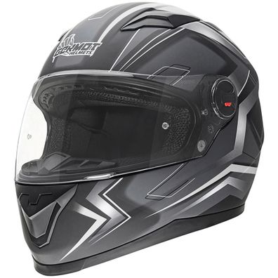 Germot Motorrad Helm GM 320 Integralhelm matt Black/ White