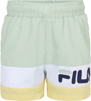 Fila Jungen Kurze Hose Langula Beach Shorts Silt Green-Bright White-Pale Banana
