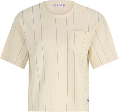 Fila Damen Kurzarmshirt Tauscha Aop Tee Antique White/ Multicolor Irregular Striped