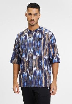 Fila T- Shirt Oversize Commercy Aop Oversized Tee Blue Melting AOP