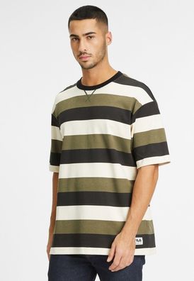Fila T-Shirt Taichung Striped Dropped Shoulder Tee Olive Night Striped