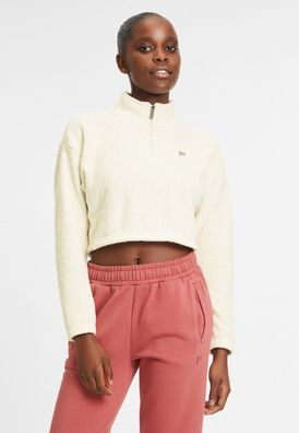 Fila Damen Lounge Shirt Cayenne Cropped Half Zip Shirt Vaporous Gray