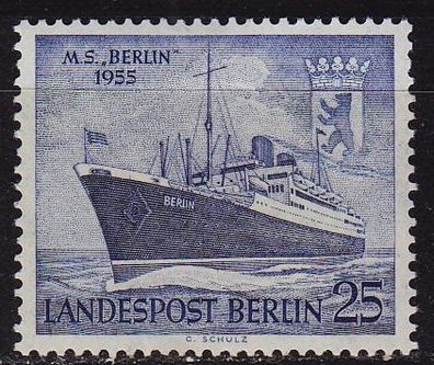 Germany BERLIN [1955] MiNr 0127 ( * / mh ) Schiffe