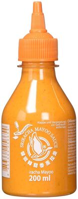 Flying Goose Sriracha Mayoo Sauce Mayonnaise leicht scharf Orange Kappe 200ml