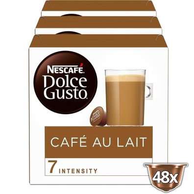 Nescafé Dolce Gusto Café au Lait mit cremigem Milchschaum 3er Pack 3x16 Kapseln