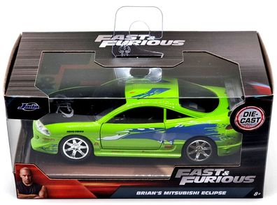 Jada Fast & Furious Cars 1:32 Themenverpackung Auto Brian`s Mitsubishi Eclipse