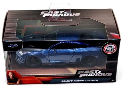 Jada Fast & Furious Cars 1:32 Themenverpackung Auto Brian`s Nissan GT-R (R35)