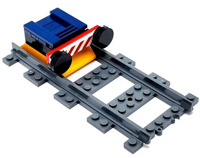 LEGO City Eisenbahn Bahnhof Puffer Lok Schienen Prellbock mit gerade Schiene