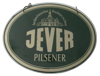 Jever Brauerei - Pilsener - Zapfhahnschild - 10,5 x 13,3 cm - aus Glas
