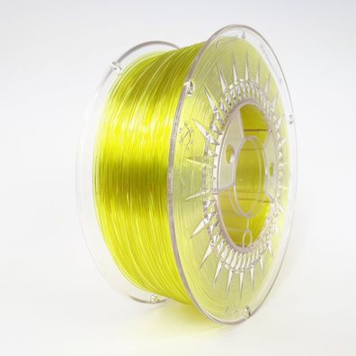 PETG Transparent Bright Yellow | 1.75 mm | 1 KG | Devil Design 3D Druck Filament