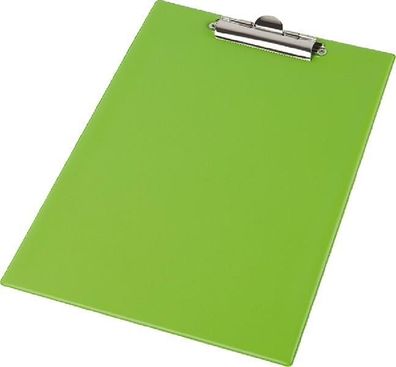 Klemmbrett Schreibplatte A4 economy PVC-Folie leinengeprägt farbig pastellgrün