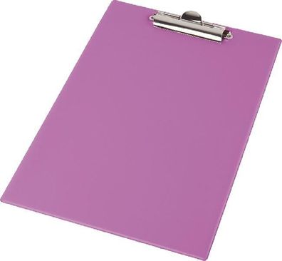 Klemmbrett Schreibplatte A4 economy PVC-Folie leinengeprägt farbig pastellviolett