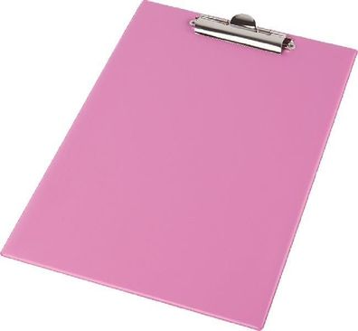 Klemmbrett Schreibplatte A4 economy PVC-Folie leinengeprägt farbig pastellrosa