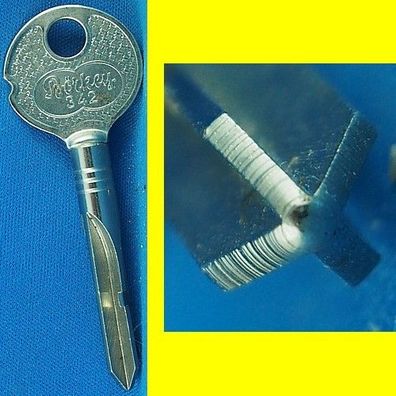 Börkey Kreuzbart - Schlüssel 342 - Rohling 70 mm lang - für BKS