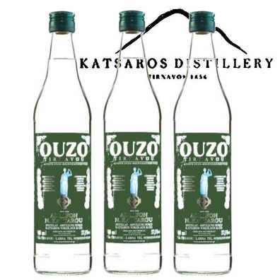 Ouzo Tirnavou Katsaros 3x 700ml Green Label
