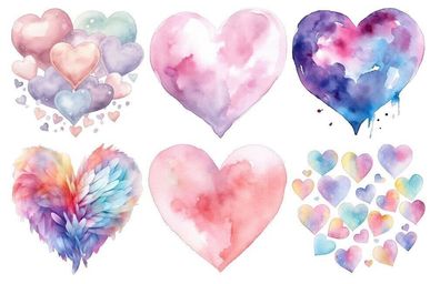 Bügelbild Bügelmotiv Herz Heart Liebe rosa lila Mädchen verschiedene Größen