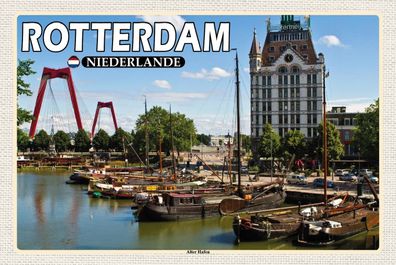 Top-Schild m. Kordel, versch. Größen, Rotterdam, Holland, alter Hafen, neu & ovp