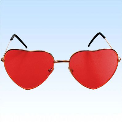 Herz Brille rote Gläser in Herzform Komplettbrille Unisex Herzbrille Brillen