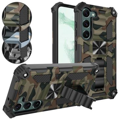 Outdoor Hülle für Samsung Galaxy S23 Camouflage Shockproof Schutz Armor Cover