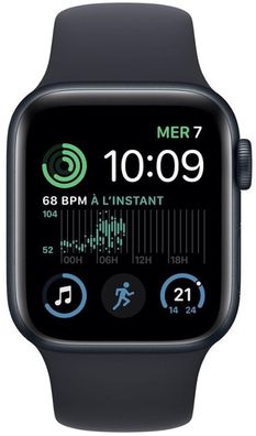 Apple Watch SE 2022 GPS 40mm Aluminium Midnight Sportband Midnight Neuware