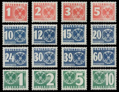 Österreich Portomarken 1935 Nr 159-174 postfrisch X707686