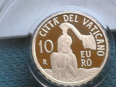 Original 10 euro 2018 PP Vatikan Gold 3g Papst Franziskus Die Taufe