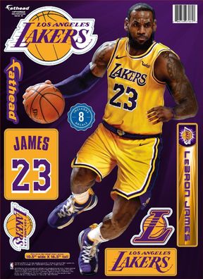 Los Angeles Lakers LeBron James Aufkleber-Set Multi-Use Basketball