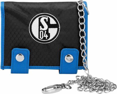 FC Schalke 04 S04 Geldbörse mit Kette Fußball Schwarz