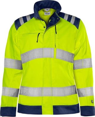 Fristads High Vis Green Jacke Damen Kl. 3 4068 GPLU Warnschutz-Gelb/ Marine