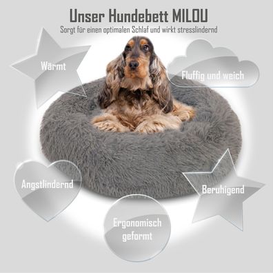 Haustierkissen MILOU von MediSafety Hundebett Haustiersofa Kissen rund 50-80cm
