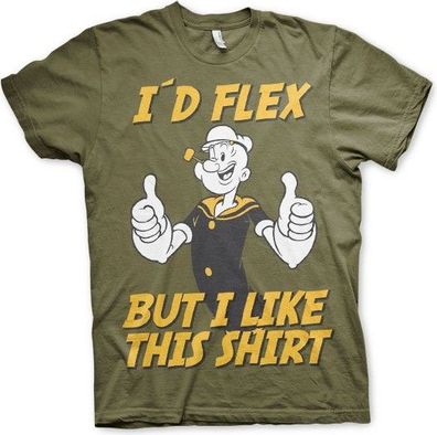 Popeye I'd Flex T-Shirt Olive