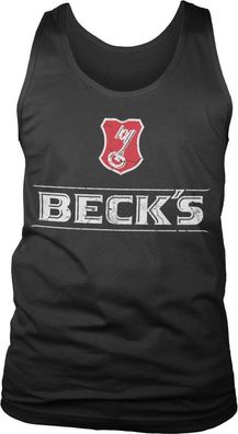 Beck's Washed Logo Tank Top Black