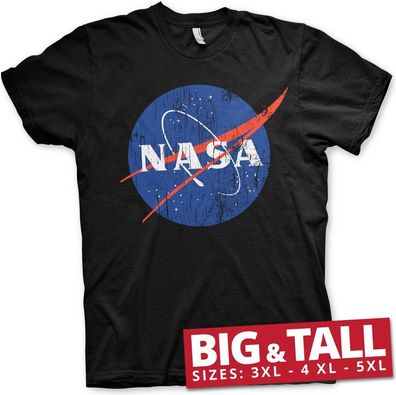 NASA Washed Insignia Big & Tall T-Shirt Black