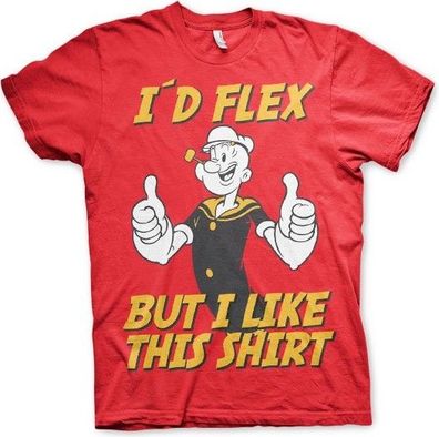 Popeye I'd Flex T-Shirt Red