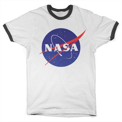 NASA Insignia Ringer Tee T-Shirt White-Black
