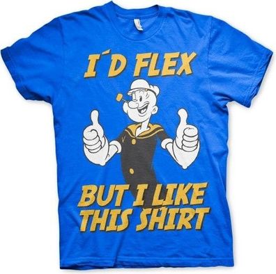 Popeye I'd Flex T-Shirt Blue