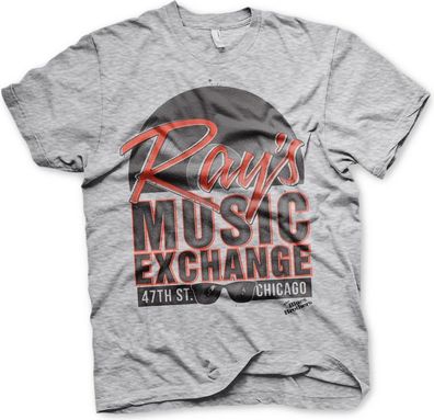Blues Brothers Ray's Music Exchange T-Shirt Heather-Grey