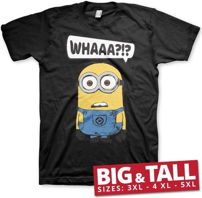 Minions Whaaa?!? Big & Tall T-Shirt Black