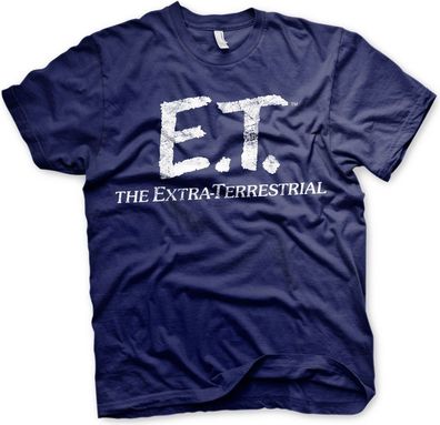 E.T. Extra-Terrestrial Distressed Logo T-Shirt Navy