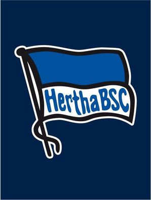 Hertha BSC Fleecedecke Fahne navy 150x200cm