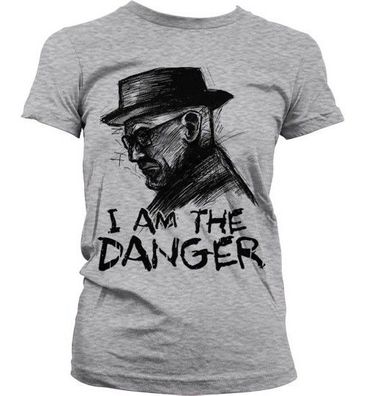 Breaking Bad I Am The Danger Girly T-Shirt Damen Heather-Grey